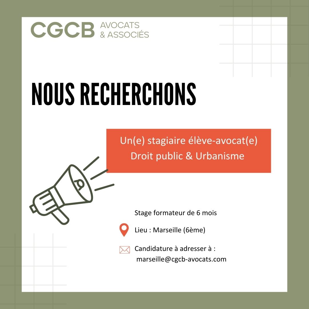 CGCB Recrutement MARSEILLE - OFFRE STAGE DROIT PUBLIC